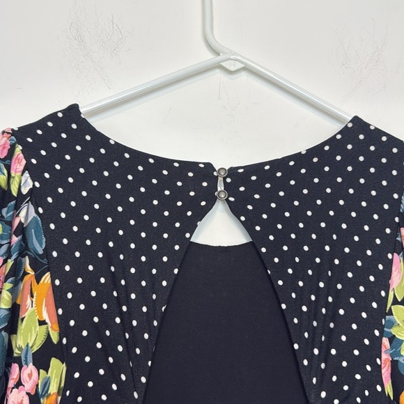 Maeve (Anthropologie) Sawyer Dress Polka Dot Floral Balloon Sleeves. Size Medium - Picture 8 of 12
